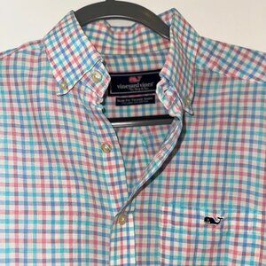 Vineyard Vines Tucker Button Down Shirt (Slim Fit Size S) 57% Linen/43% Cotton